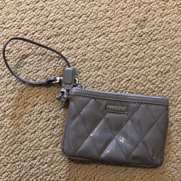 Coach Grey Patent Leather Wrislet - Picture 1 of 2